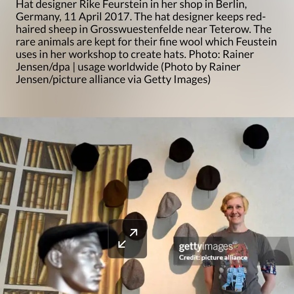 Rike Feurstein Berlin 100% Wool Hat Mint Condition - Picture 2 of 8